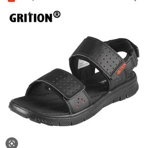 GRITION Men Sandals Outdoor Beach Summer Slippers Male Shoes Flat Lightw…